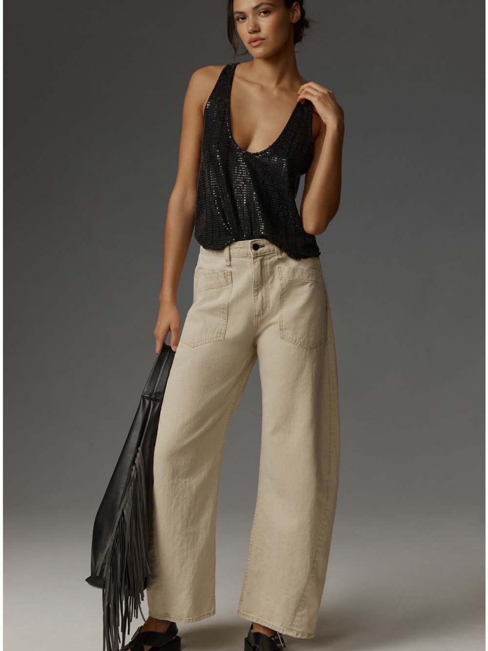 ASKK NY Twisted barrel jeans in ecru